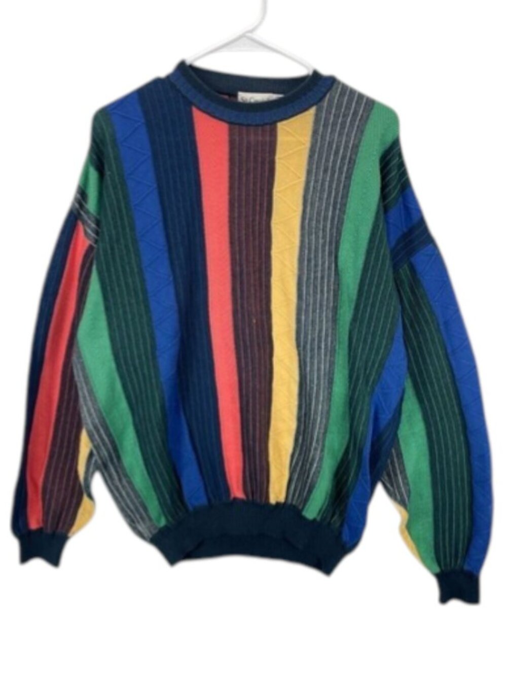 St. Croix Golf Sweater Men’s Size L Blue Crew Neck Long Sleeve Made in USA
